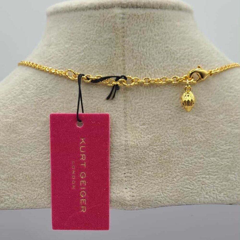 Kurt Geiger Green Enamel Eagle Gold Tone Pendant Necklace NWT!  NEW! - Picture 6 of 9